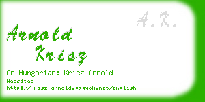 arnold krisz business card